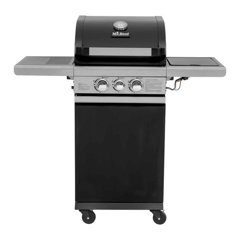Parrilla a Gas Pro 2 Quemadores + 1 Quemador Lateral