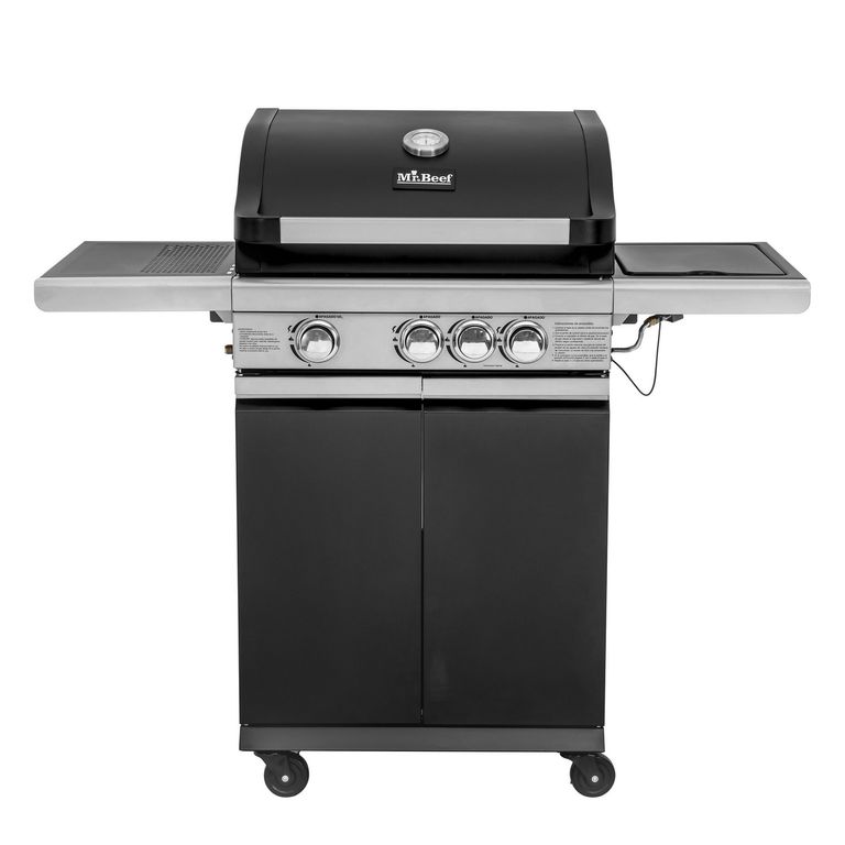 Parrilla a Gas Pro 3 Quemadores + 1 Quemador Lateral