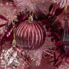 DEAR SANTA - Esfera Calabaza Burdeo Navidad 8cm
