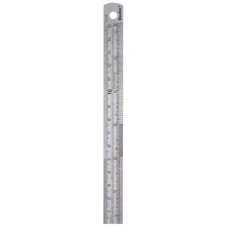 Regla Acero Inoxidable 6 Bauker