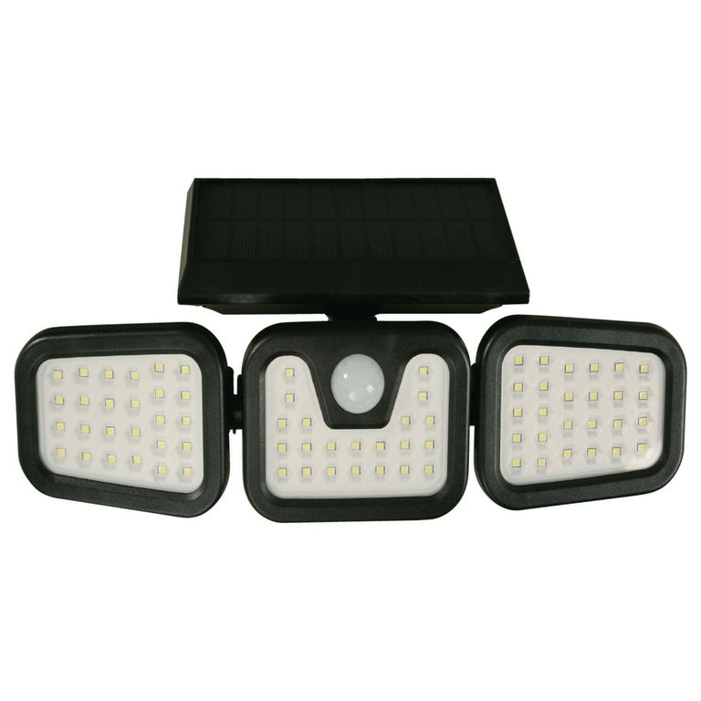 Reflector Solar Trío Negro Luz Cálida