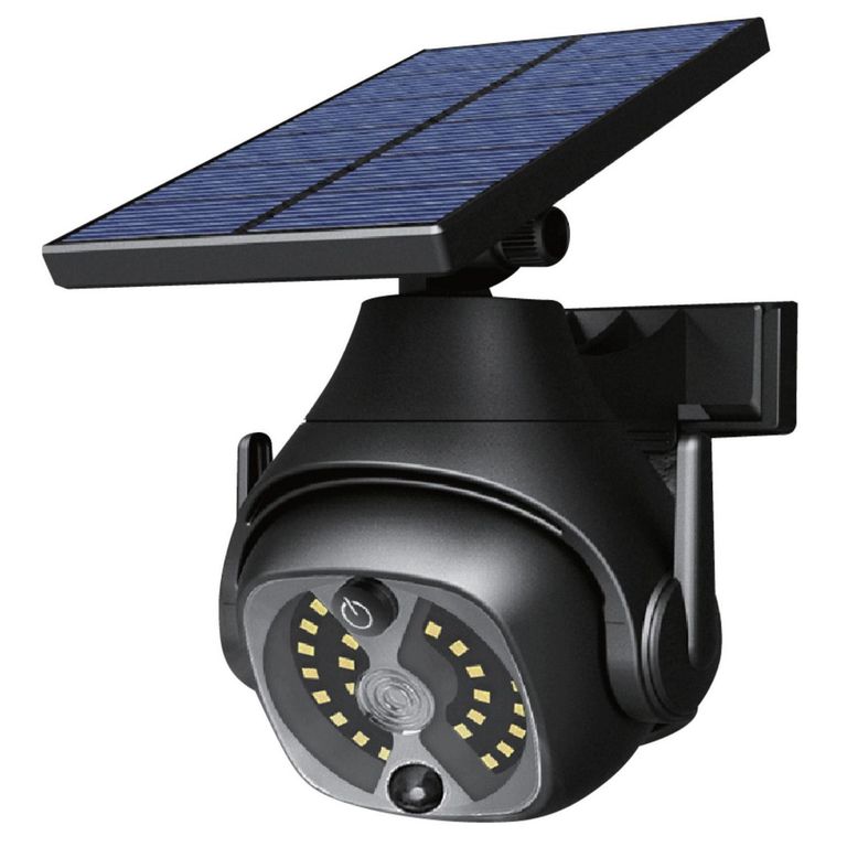 Reflector Solar Pared Tipo Cámara Negro Luz Fría
