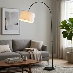 JUST HOME COLLECTION - Lámpara de Pie Bow Negro