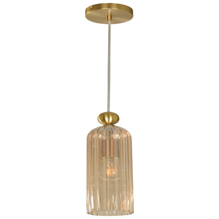 Lámpara Colgante de Techo 1 Luz Cassaro Dorada