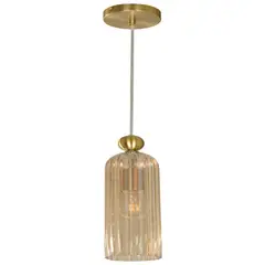 JUST HOME COLLECTION - Lámpara Colgante 1 Luz E27 Dorado Cassaro