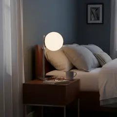 JUST HOME COLLECTION - Lámpara de Mesa 1 Luz Celio Plateada