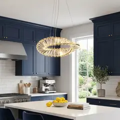 JUST HOME COLLECTION - Lámpara Colgante de Techo LED Romana Dorada
