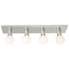 JUST HOME COLLECTION - Braquete de Pared Exterior Vanity 4L E27 Gris