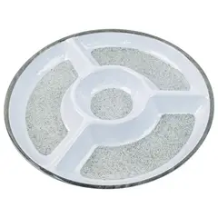 JUST HOME COLLECTION - Plato con Divisiones Gris