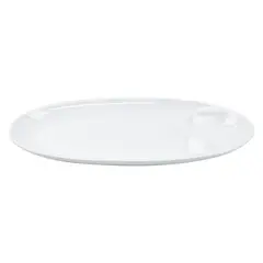 JUST HOME COLLECTION - Plato Melamina Ovalado Blanco con Dip