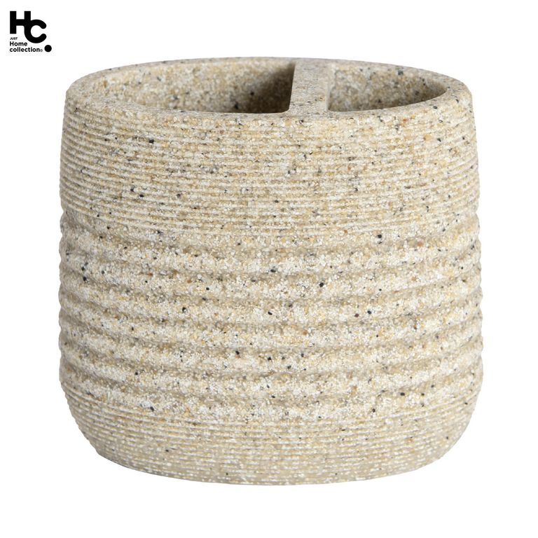 Portacepillo Stripe Resina Natural