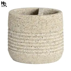 JUST HOME COLLECTION - Portacepillo Stripe Resina Natural