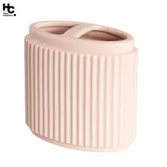 JUST HOME COLLECTION - Portacepillo Cerámica Blush Rosa