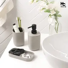JUST HOME COLLECTION - Accesorios de Baño Set 3 Piezas Café Claro