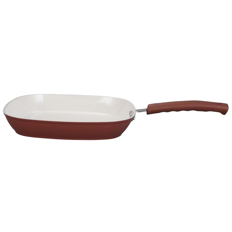Sartén Grill Cuadrado 26cm Rojo