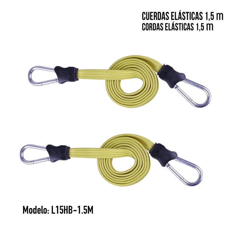 Cuerda Elástica 1.5mx17mm 2 Piezas.
