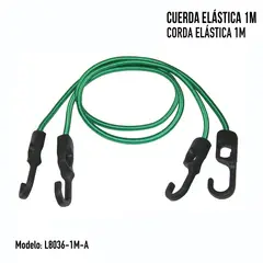 AUTOSTYLE - Cuerdas Elásticas Bungees 2 Piezas 100Cm X 0.8Mm