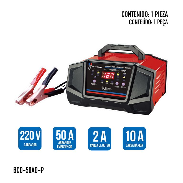 Cargador De Batería 50/10/2 A 220 V