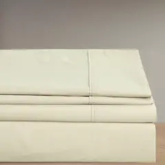 JUST HOME COLLECTION - Sábana 144 Hilos Beige 1.5 Plazas