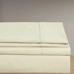 JUST HOME COLLECTION - Sábana 144 Hilos Beige 2 Plazas