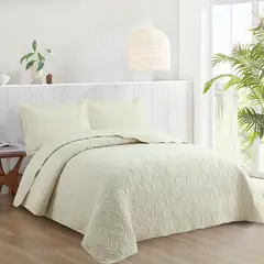 JUST HOME COLLECTION - Quilt Clasic Solid King Beige