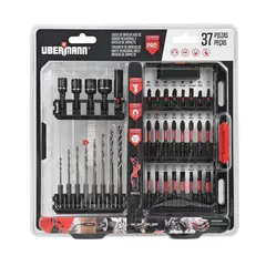 UBERMANN - Set 37 Brocas HSS de Mango Hexagonal y Brocas de Impacto