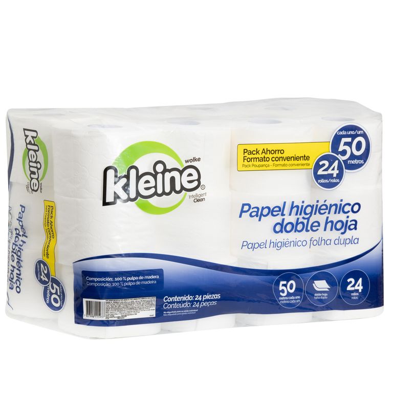 Papel Higiénico Doble hoja 24 Rollos x 50m