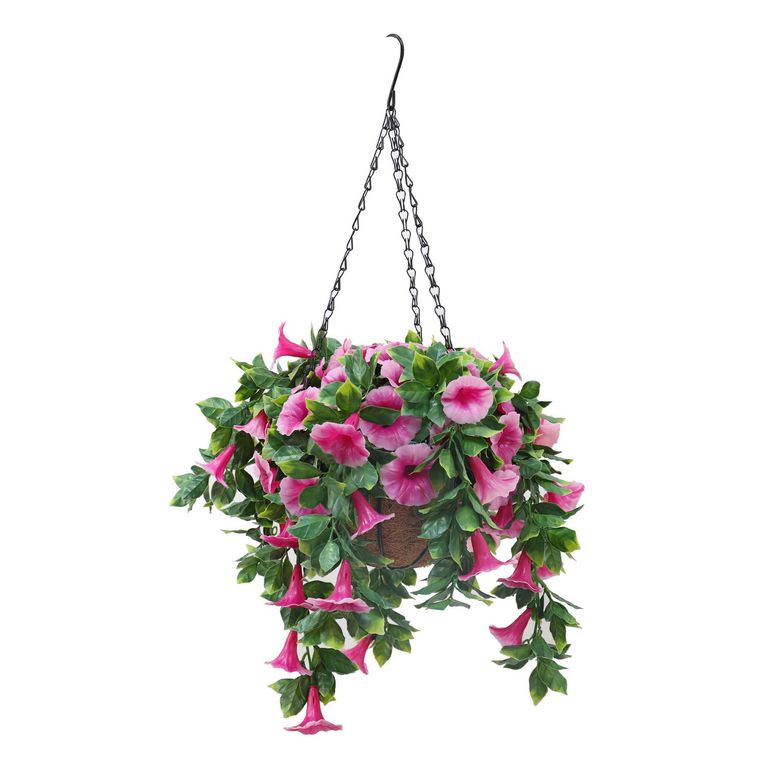 Canasta Colgante con Flores