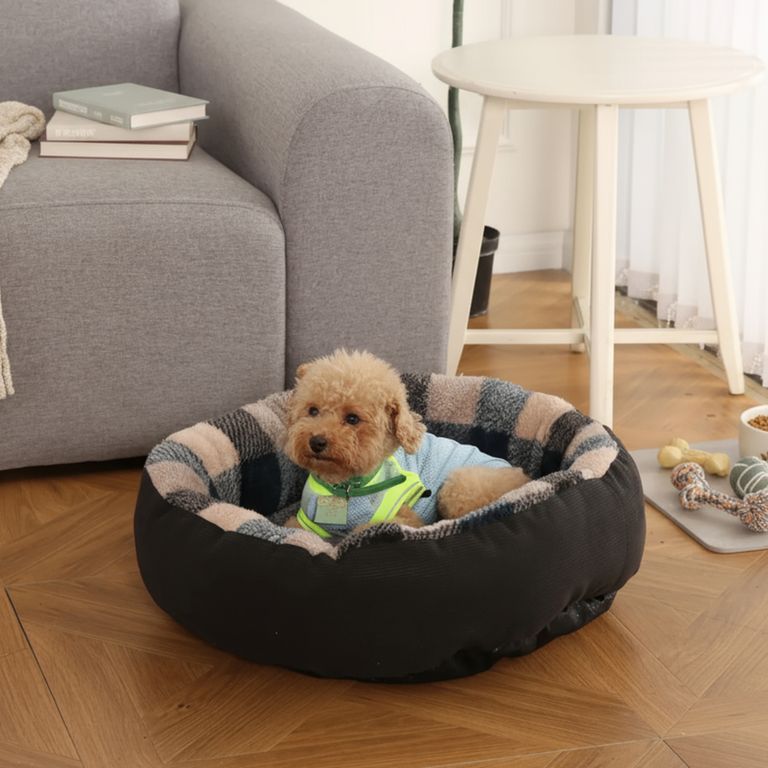 Cama para perro raza pequeña / mediana 60 x 60 x14 cm color aleatorio