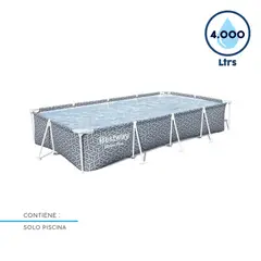 BESTWAY - Piscina Estructural Rectangular 366x201x66cm 4000 Litros