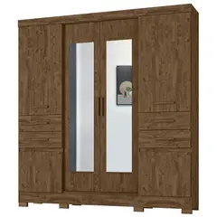 CASA BONITA - Ropero con Espejo 6 Puertas 4 Cajones Florida