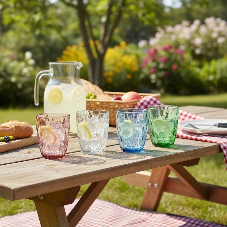Vaso de Vidrio 280ml Colores Surtidos