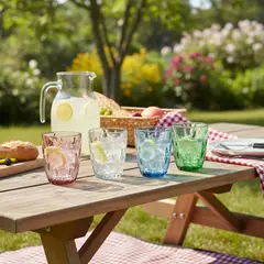 JUST HOME COLLECTION - Vaso de Vidrio 280ml Colores Surtidos