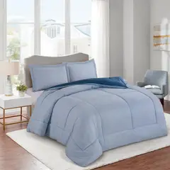 JUST HOME COLLECTION - Edredón Cationic 2 Plazas Azul