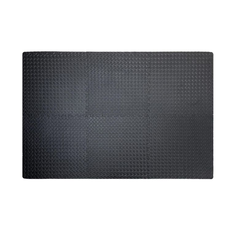 Set x6 Alfombras Fitness Eva 61x61 cm Negro