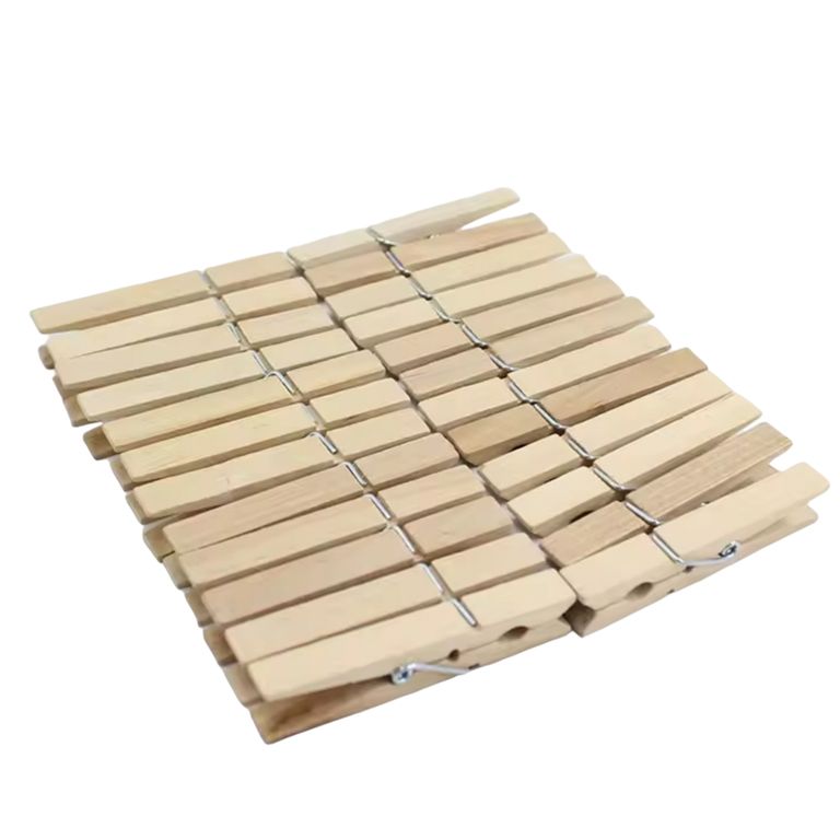Pack 24 Ganchos Colgadores de Madera