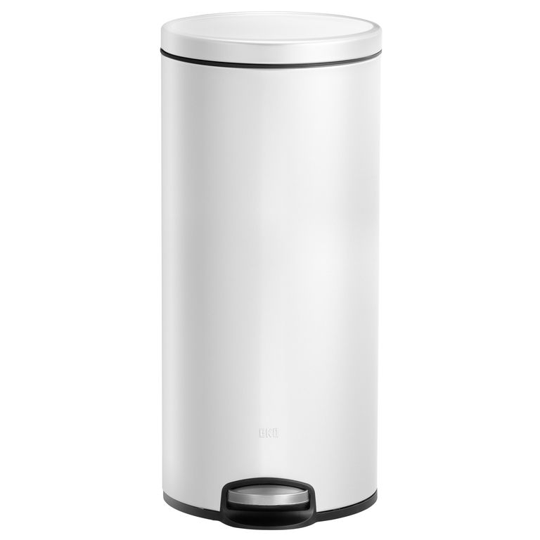 Papelera de Plástico Cilindro Blanca 30L