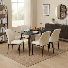 JUST HOME COLLECTION - Juego de Comedor Mogani 4 Sillas