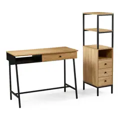 JUST HOME COLLECTION - Combo Escritorio Duna Melamina + Estante Santana Madera