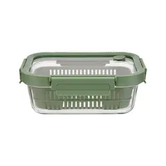 JUST HOME COLLECTION - Táper Verde Con Cesta Interna 1050Ml
