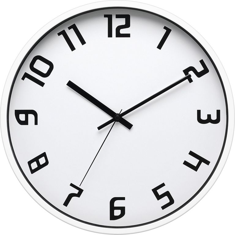 Reloj Norma 30cm Blanco y Negro