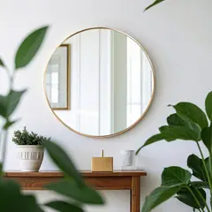 JUST HOME COLLECTION - Espejo Redondo Dorado 100cm