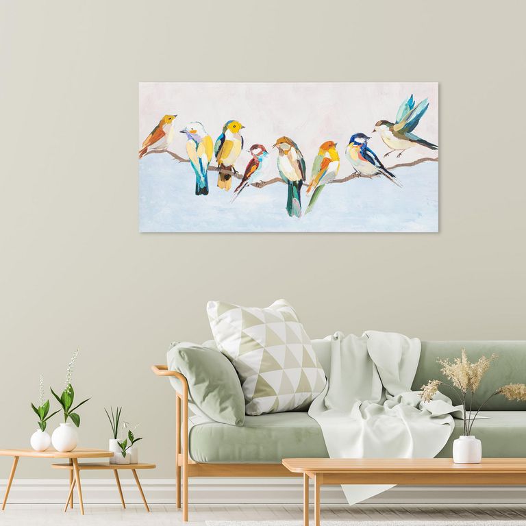 Cuadro Canvas Pajaritos 50x100cm