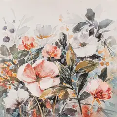 JUST HOME COLLECTION - Cuadro Canvas Flores 1 50X50 CM
