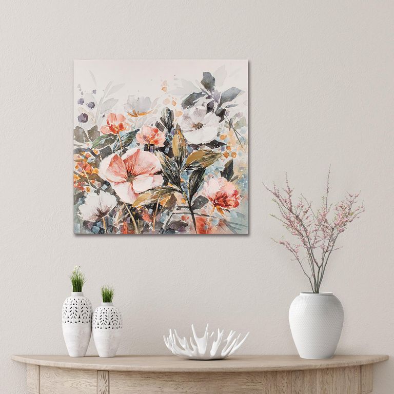 Cuadro Canvas Flores 1 50X50 CM