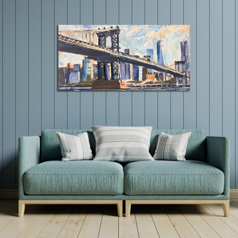 Cuadro Canvas Ciudad Puente 60x120cm