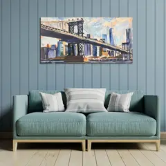 JUST HOME COLLECTION - Cuadro Canvas Ciudad Puente 60x120cm