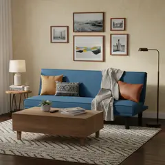 JUST HOME COLLECTION - Sofá cama Futón Sammy Azul