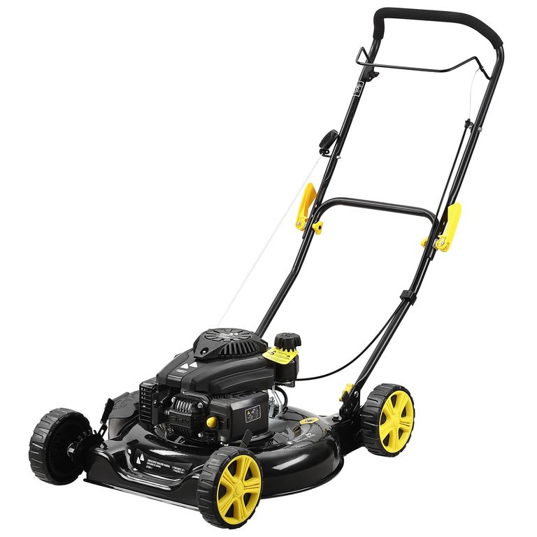 Cortacésped con Tracción Manual 99cc Negro/Amarillo