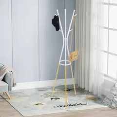 JUST HOME COLLECTION - Perchero de Piso Blanco/Madera